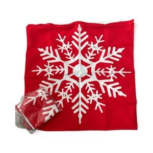 Festive Red Snowflake Pillow Cover 2 pack